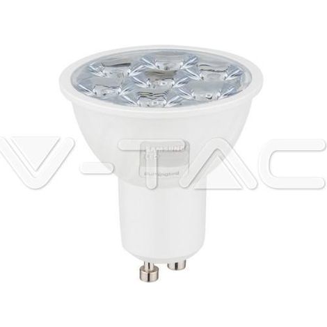 Foco LED V-TAC GU10 de 6 W con chip Samsung, ángulo de haz de 10°, blanco natural