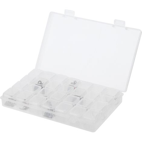 Aufbewahrungsbox mit 28 Fächern für DIY-Diamantperlen und Zubehör, Schmuckorganizer für Diamantmalerei (1/5)