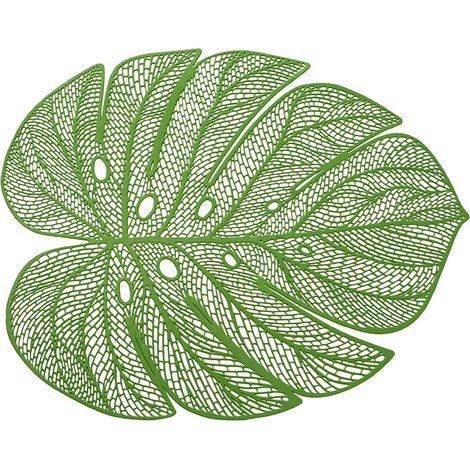 Placemat - PVC - Motif Tortue Et Feuilles - Isolation Thermique - Résistant À L'Huile - Pour Table À Manger - Lot De 4 (1/5)