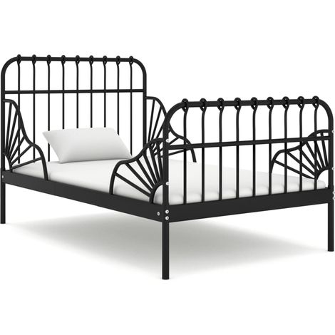 Giroletto Estendibile Nero in Metallo 80x130/200 cm vidaXL (1/5)