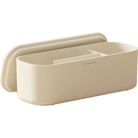 COSMIC Bathroom Organiser, Multi-Purpose Storage Box, Freestanding, Wall Mounted, Inner Divider, With Lid, White, ALIFE Collection