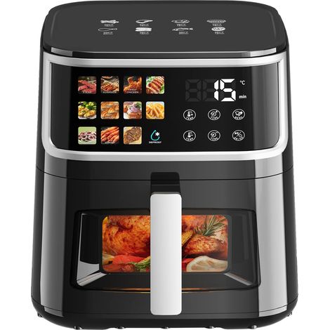 Friteuse à air chaud, capacité de 8L, 11 fonctions de cuisson, 8.0L (1/2)