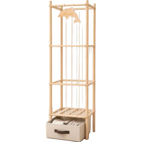 Organizador de juguetes de peluche, diseño que ahorra espacio, construcción duradera, con caja de almacenamiento. (1/2)
