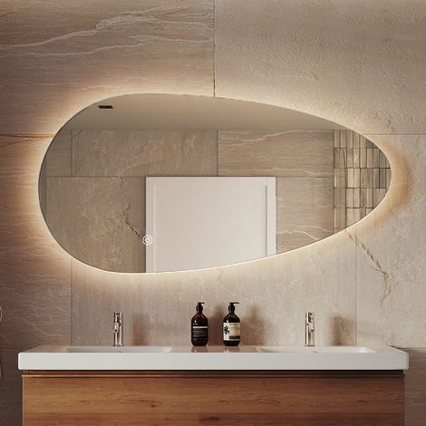 LOMAZOO miroir de salle de bain Adana avec éclairage LED 140 x 71 (1/5)