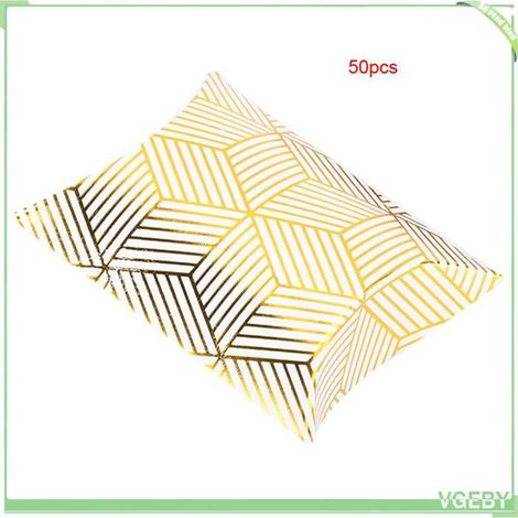 Boîte à bonbons - FAFEICY - Oreiller - Kraft marron - Lot 50 pièces - Papier écologique (1/5)