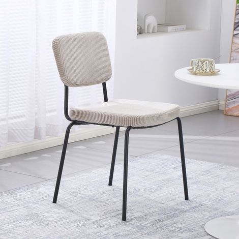 4er Set Juno Sessel in taupe mit schwarzem Metallgestell, 44 x 55 x 83 cm