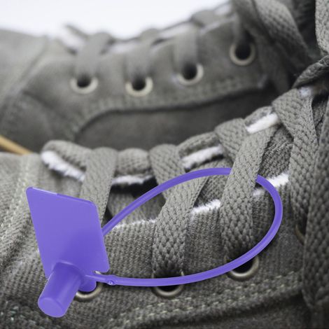 100 attaches d'identification de câble jetables, colliers de marquage colorés auto-serrant antivol (violet) (1/5)