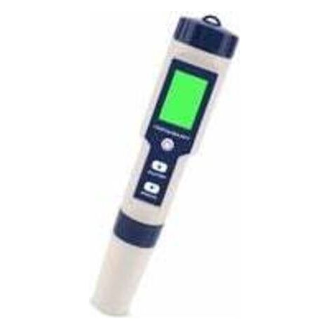 Testeur de pH électronique 5 en 1, appareil de mesure de la qualité de l'eau avec mesure de la salinité, de la température, du pH, du TDS et de la CE, écran LCD et lecture précise, pour l'eau potable,