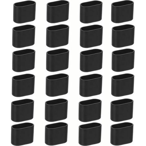 24 tappi in silicone per gambe di sedie, protezioni ovali per gambe di sedie 20 x 40 mm, cuscinetti antiscivolo per mobili, tappi per gambe di sedie per uso interno ed esterno, tavoli, sedie da giardi (1/5)
