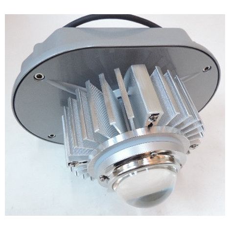 Suspension LED 50W COB blanc chaud 3000K 3290lm 230V Highbay sans diffuseur special grande hauteur IP65 (1/3)