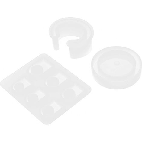3pcs Silicone Mold Large Size Fashionable Ring CShaped Bracelet Drip Glue Mold Set for DIY HandMade (1/5)