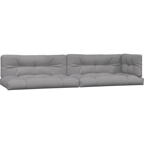 Maison Exclusive - Palettenkissen 5-tlg. Grau Stoff