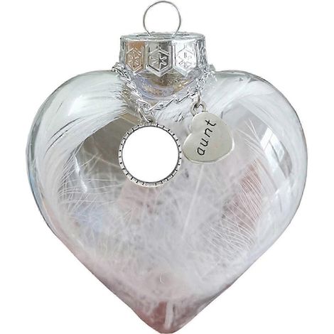 Boule de Noël transparente en pendentif, souvenirs de Noël pour la famille, décoration simple pour sapin de Noël (1/5)