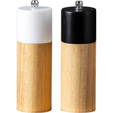 Wooden Manual Salt and Pepper Pot, Multifunctional Seasoning Bottle, Kitchen Utensil with Ceramic Grinder, Home Kitchen Mill. (1/4)