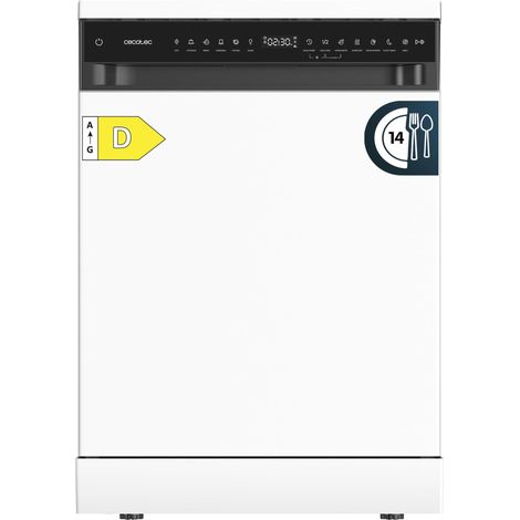Cecotec Lavavajillas Independiente de 60 cm Bolero Aguazero 6205. 13 Cubiertos, 6 Programas, Clase D, Motor Inverter Plus Duo