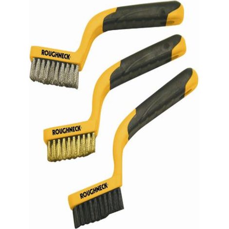Roughneck Narrow Brush Set of 3 Soft Grip