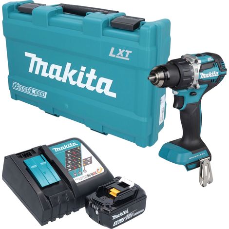 Trapano avvitatore a batteria Makita DDF 484 RF1K 18 V 54 Nm brushless + 1 batteria da 3,0 Ah + caricabatterie + valigetta (1/5)