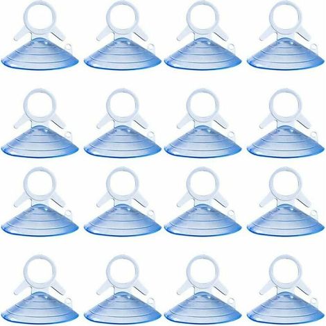 Packung mit 40 transparenten PVC-Saugnäpfen ohne Haken – Runde Saugnäpfe mit starkem Klebstoff aus Kunststoff für Autos, Sonnenblenden, Fenster, Badezimmer und Küchen (1/5)