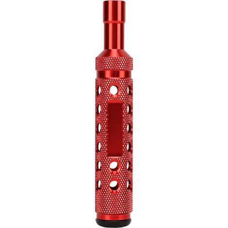Clé à douille hexagonale 7mm en alliage d'aluminium pour voitures RC 1/10, compatible HSP Traxxas Tamiya, couleur rouge. (1/5)