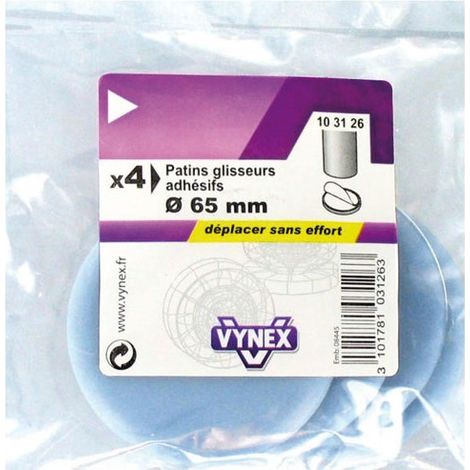 Vynex Deslizador adhesivo gris 65 mm pack de 4 (1/2)
