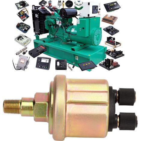 Capteur de pression d'huile VDO 1/8 NPT, sonde de pression d'huile 0-10 bar, accessoires pour groupe électrogène diesel, double tête, finition or mat, VDO-H-1/8, haute qualité (1/5)