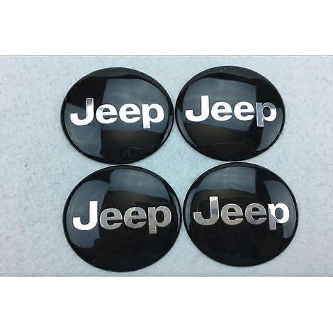 Autocollant de moyeu modifié, autocollant de cache-moyeu, cache-moyeu 65 mm - Jeep (lot de quatre) (1/5)