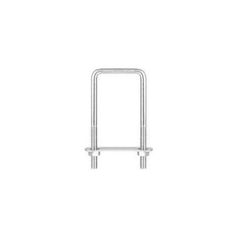 Pack de 2 supports d'arrimage boulons en U M12 en Acier inoxydable - 60x150mm - avec contre-plaque et écrous M12 - supports d'arrimage pour remorques, camions, fourgonnettes, barres de toit (1/5)