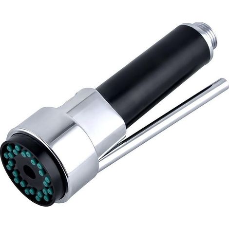 Retractable pull-out spray head for kitchen faucet in solid brass – Polished chrome finish – Universal 1/2 inch connection – Precise water control (1/5)