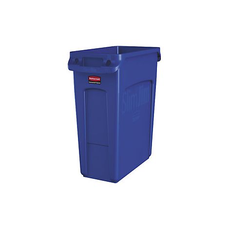 Rubbermaid Contenedor Slim Jim® con ventilación 61 l azul (1/5)