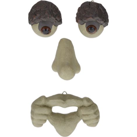 Cara de madera con lengua saliente (1/5)