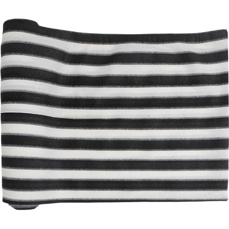 Filet brise-vue anthracite et blanc 1x10 m PEHD 195 g/m²