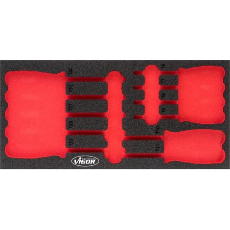 VIGOR Weichschaumeinlage, leer, V4991-L, (LxBxH) 393 x 188 x 35 mm (1/2)