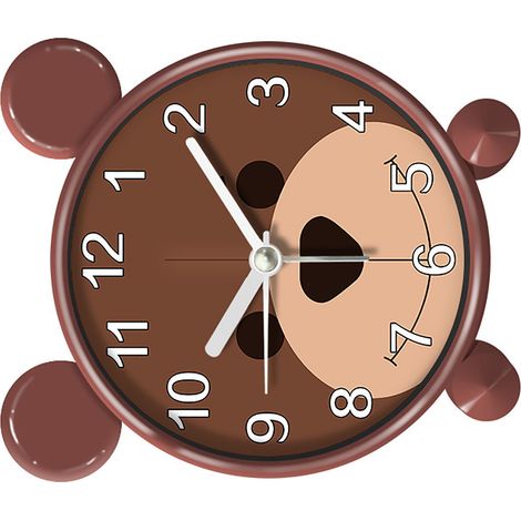 Braunbär-Kinderwecker, leiser Wecker für den Schreibtisch, ideal für die frühkindliche Bildung und das Schlafzimmer von Schülern (1/5)