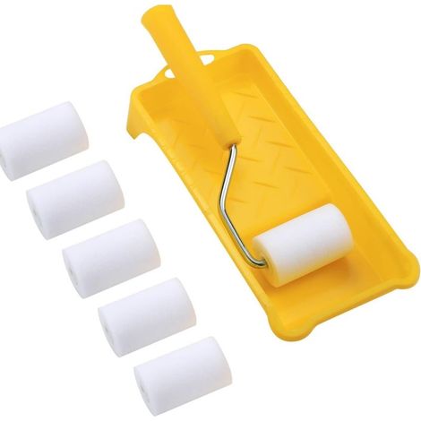 Mini Foam Roller for Painting, 65cm Small Foam Roller, Foam Roller Cover + Foam Roller Frame + Small Paint Tray