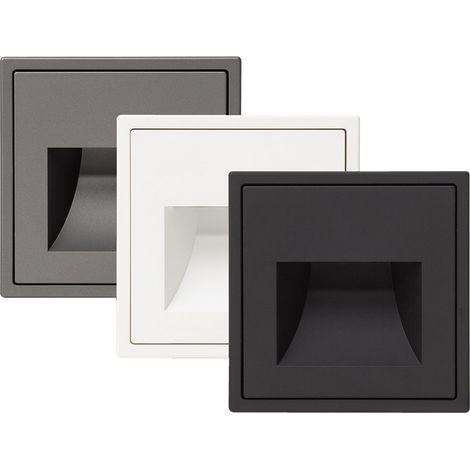 LED Leuchte 1W Einbau / Wand Luxe 990 für Universalgehäuse 3000K Warmweiß Grau Antracita (1/5)