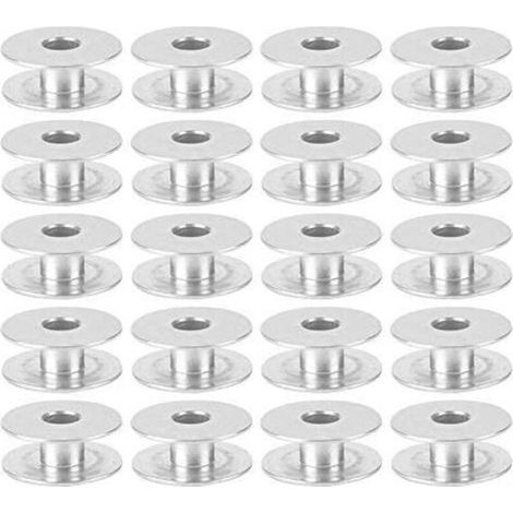 100 pcs Bobines De Machine À Coudre, Bobine De Fil en Aluminium Universelle Bobine Vide pour Machine À Coudre Plat Machines À Coudre Industrielles Accessoires (1/5)