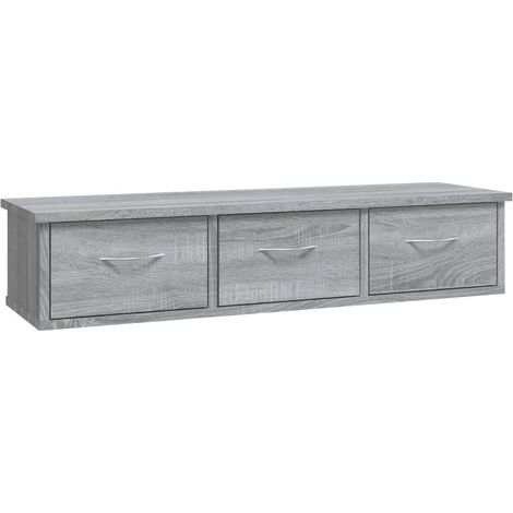 Armoire murales Design moderne, Armoire Etagère de rangement, Sonoma gris 88x26x18,5 cm Bois d'ingénierie OIB3377E (1/5)