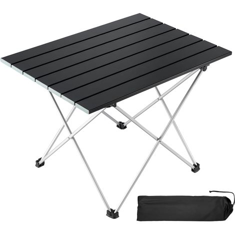 YORKING Camping Table Folding Table, Portable Fold Up Table with Sturdy Iron Frame & Plastic Top, Lightweight Compact Picnic Table for Outdoor, Garden, Beach, 29.5×34.5×39cm (Medium) (1/5)