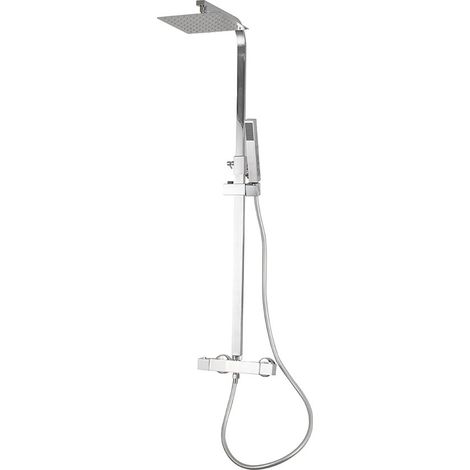 Colonna doccia quadrata miscelatore meccanico SH-4139M YORK - Cromato lucido (1/3)
