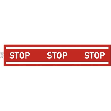 Panneau adhésif - STOP - 1m longueur - Rouge/blanc - PVC - Signalétique (1/3)
