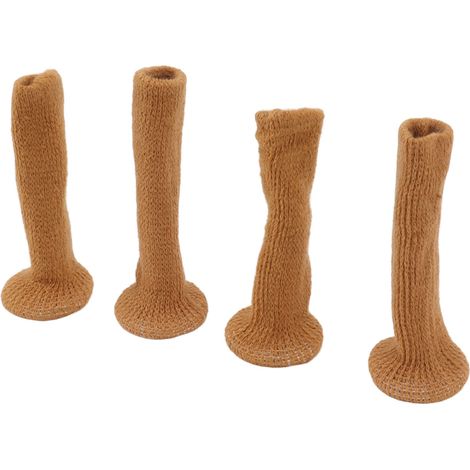 Lot de 20 protège-pieds de table en feutre épais et silicone, pour meubles et chaises, protection de sol, couleur camel (1/5)