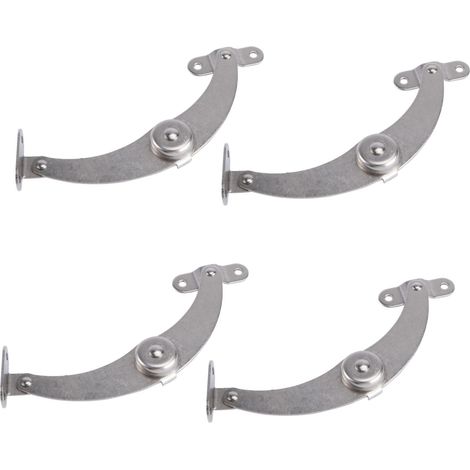 Set di 4 barre di supporto regolabili in acciaio inox, ideali per ante di mobili da cucina, librerie e cerniere per porte. Pratiche e facili da installare.