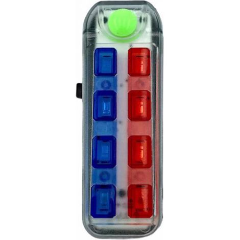 Luce Bici Posteriore Led di Coda Ricaricabile USB Fascia Regolabile TE-B0438 (1/5)
