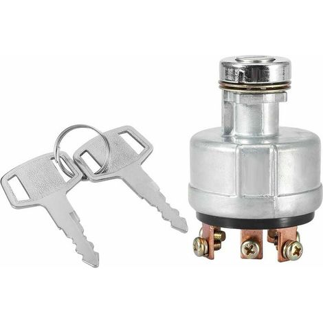 Interruttore di accensione, interruttore di avviamento impermeabile per escavatore a 6 pin 2 chiavi per Kobelco SK200-3 SK200-5 SK120-5 per auto, moto, barca, trattore, rimorchio, Pel (1/5)