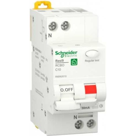 Resi9 1P+N 10A 4,5KA Curva C 30 mA F-SI Schneider R9D62610