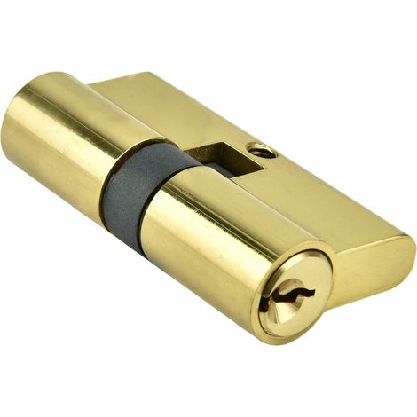 Cylindre de serrure antivol double ouverture en cuivre de 60 mm avec clés (1/5)