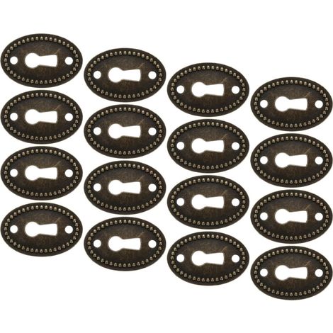 Lot de 16 plaques recouvrement ovales pour serrures en alliage (1/5)