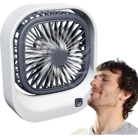 ventilateur personnel de bureau rechargeable carré par USB pour (1/5)