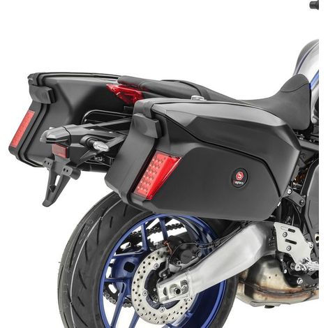 Valigie laterali moto + supporti Bagtecs PX74 Universale nero opaco