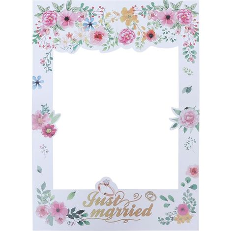Cadre Photo de Mariage en Papier 2 Pièces à Motif Floral (1/5)